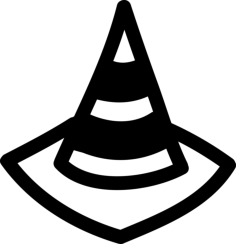 Cone For Traffic Hand Drawn Tool Vinyl Svg File, Free Vectors File